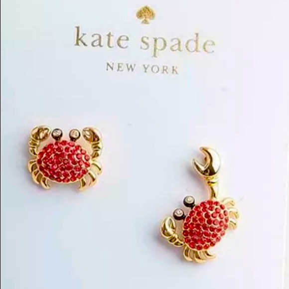 NEW kate spade Pave Crab Stud Earrings - Picture 5 of 9
